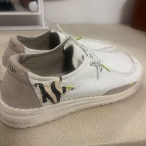 Hey Dude Women's Sneakers in White and Gray